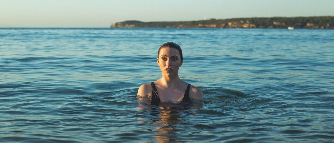 woman, nature, model, sea, ocean, person, water, bathing, bathing suit, portrait, wet, seascape